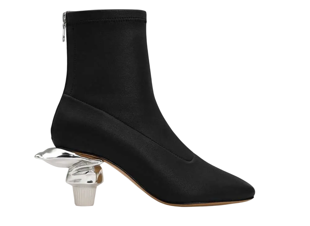 Maison MIHARA YASUHIRO Women's Toothpaste Heel Boots "Black"