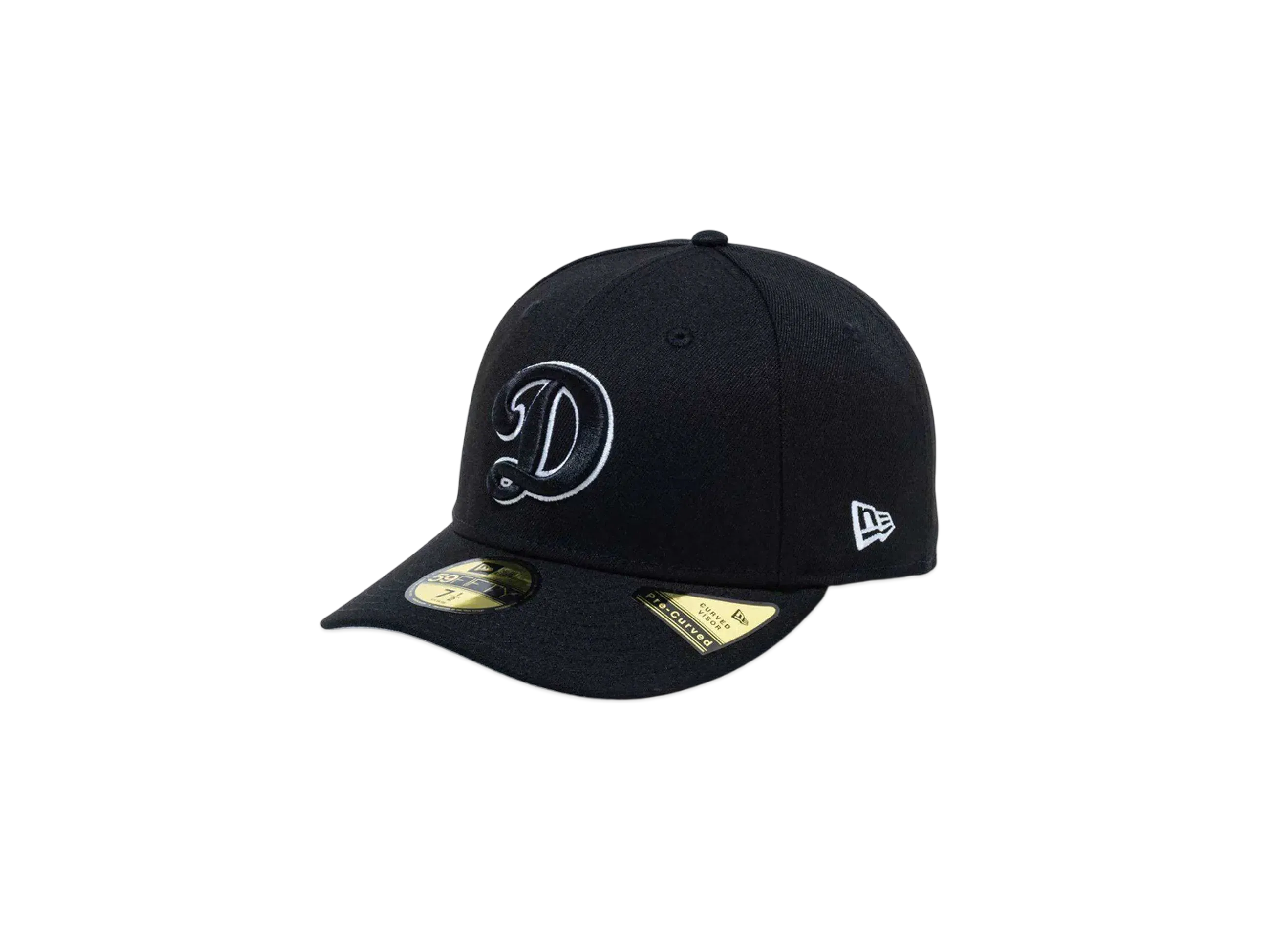 NEW ERA PC 59Fifty Black & White Los Angeles Dodgers D Logo "Black/White"