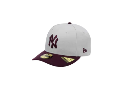 NEW ERA PC 59Fifty Stone 2-Tone New York Yankees "Stone/Maroon"