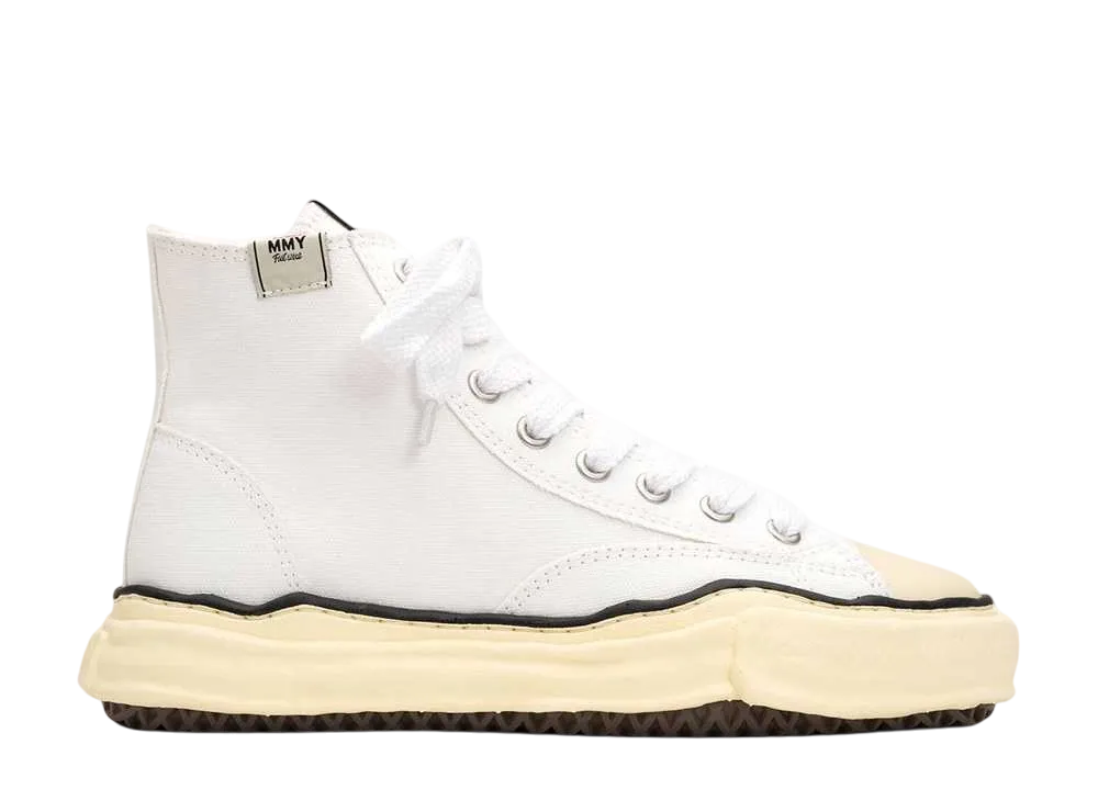 メゾンミハラヤスヒロ ピーターソン OG VL ソール キャンバス ハイトップ スニーカー "ホワイト" (A13FW737)