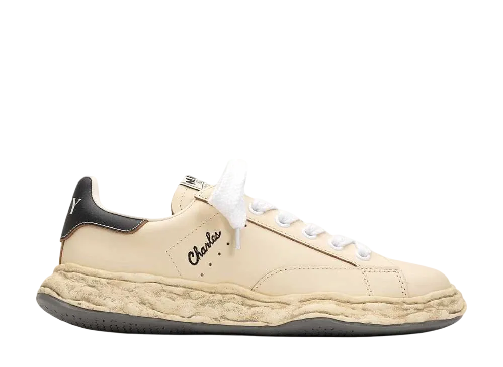 メゾンミハラヤスヒロ チャールズ OG ソール VL レザー ロートップ スニーカー "ホワイト" (A13FW707)