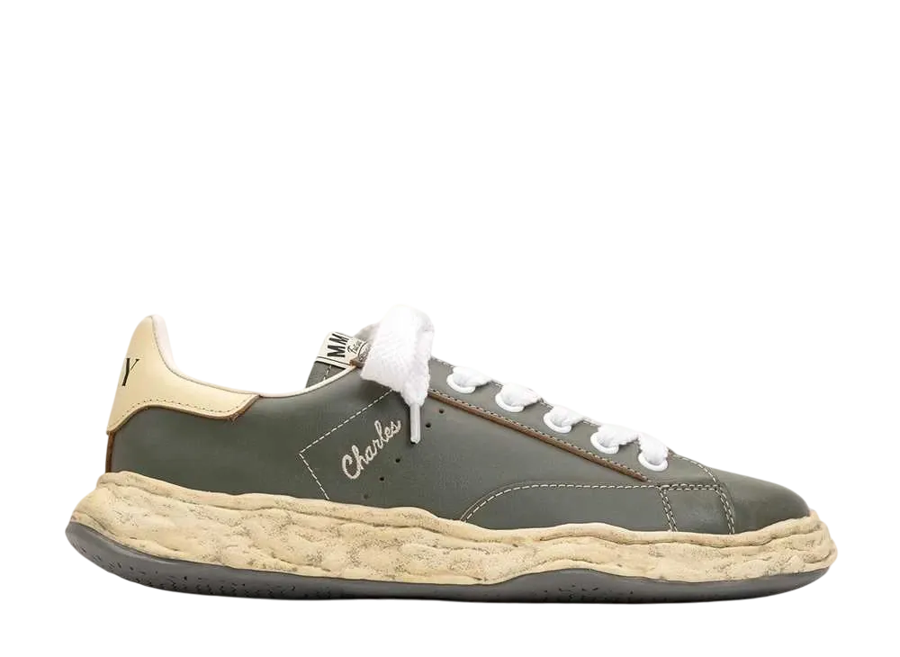 メゾンミハラヤスヒロ チャールズ OG ソール VL レザー ロートップ スニーカー "グレー" (A13FW707)