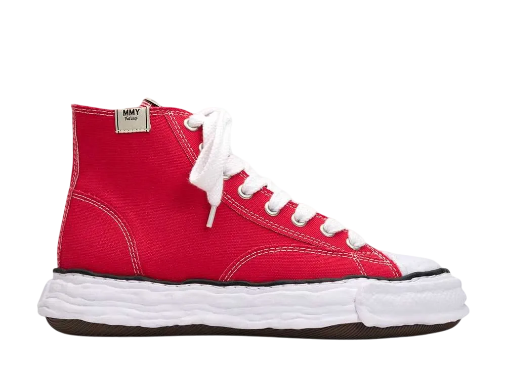 メゾンミハラヤスヒロ ピーターソン23 OG ソール キャンバス ハイトップ スニーカー "レッド" (A11FW701)