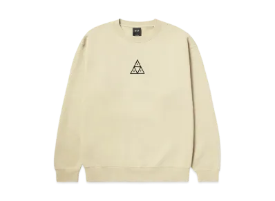 HUF Winter 24 Huf Set Triple Triangle Crewneck "Stone"