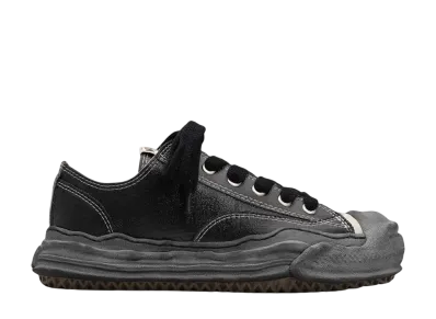 Maison MIHARA YASUHIRO HANK OG Sole Silicon Coating Canvas Low-top Sneaker "Black/Black"