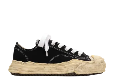Maison MIHARA YASUHIRO HANK OG Dyed Sole Canvas Low-top Sneaker "Black"