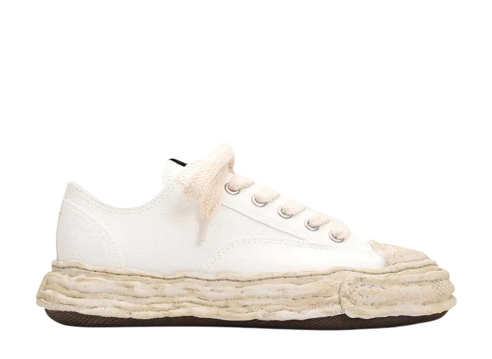 メゾンミハラヤスヒロ ピーターソン23 OG ダイド ソール キャンバス ロートップ スニーカー "ホワイト" (A13FW713)