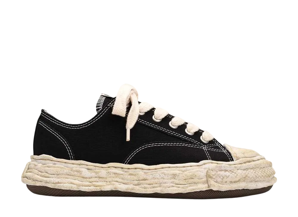 Maison MIHARA YASUHIRO PETERSON 23 OG Dyed Sole Canvas Low-top Sneaker "Black"