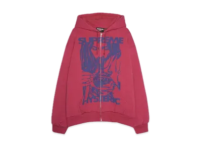 Supreme x HYSTERIC GLAMOUR Thermal Lined Zip Up Hooded Sweatshirt "Red"