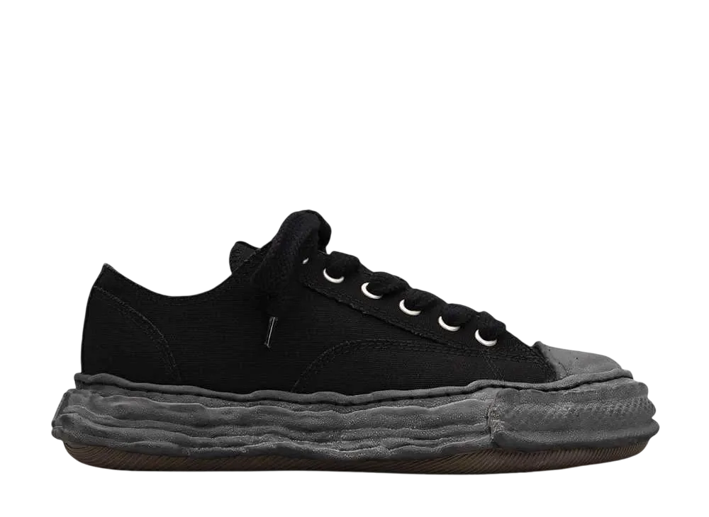 Maison MIHARA YASUHIRO PETERSON 23 OG Dyed Sole Canvas Low-top Sneaker "Black/Black"