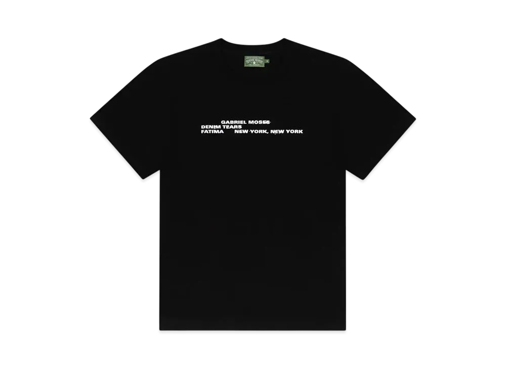 DENIM TEARS x Gabriel Moses Tee "Black"