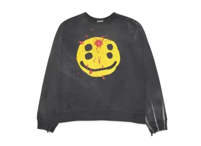 Saint Mxxxxxx x Cactus Plant Flea Market Smile Sweat Shirt "Black"