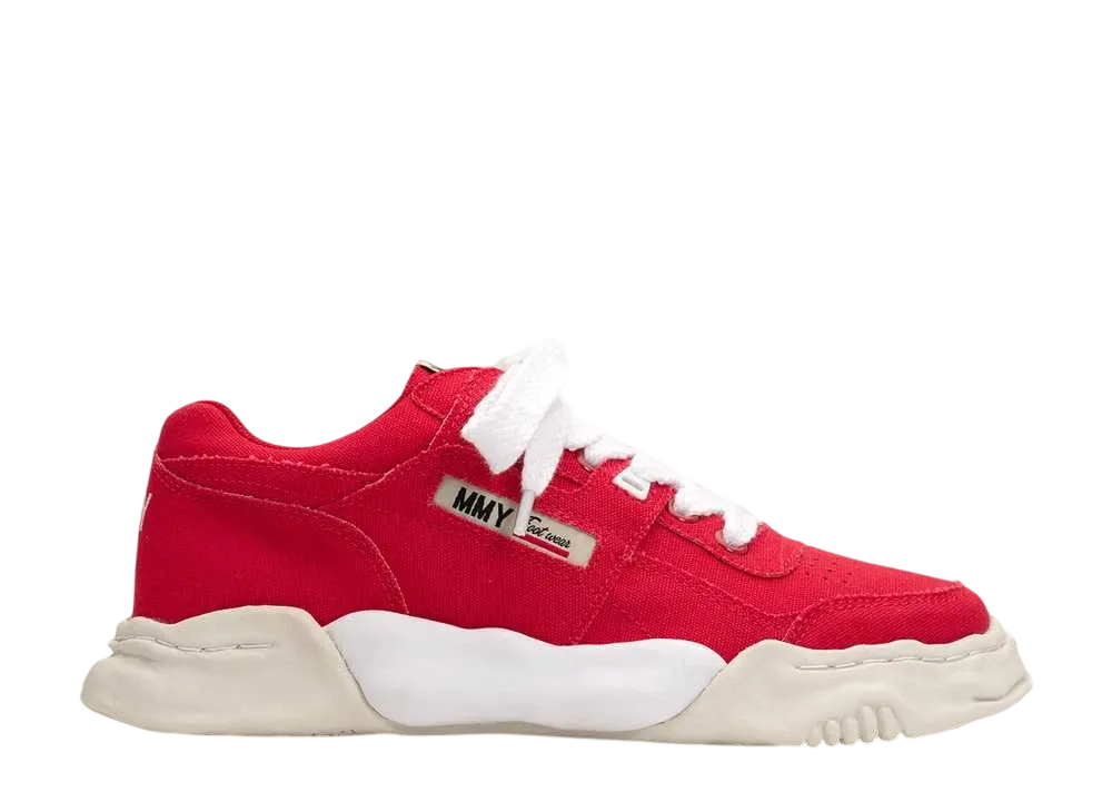 メゾンミハラヤスヒロ パーカー OG ソール キャンバス ロートップ スニーカー "レッド" (A13FW740)