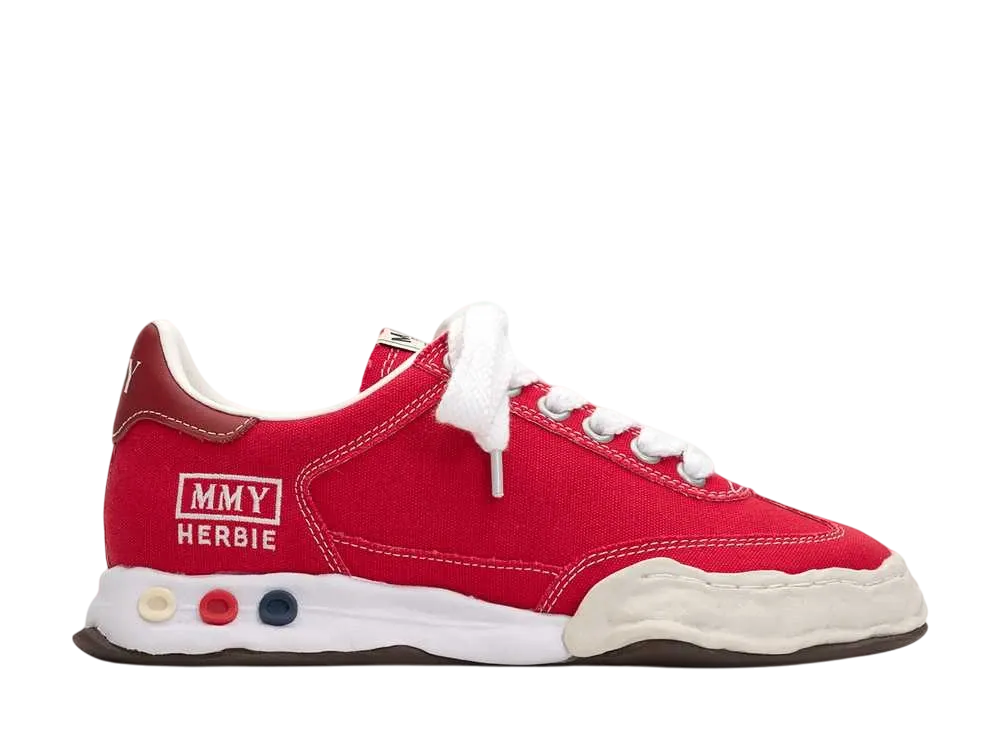 メゾンミハラヤスヒロ ハービー OG ソール キャンバス ロートップ スニーカー "レッド" (A09FW704)