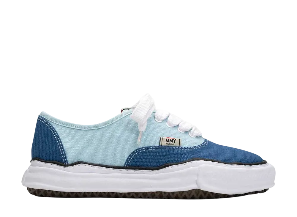 メゾンミハラヤスヒロ ベイカー OG ソール バイカラー キャンバス ロートップ スニーカー "ブルー/ライトブルー" (A13FW738)