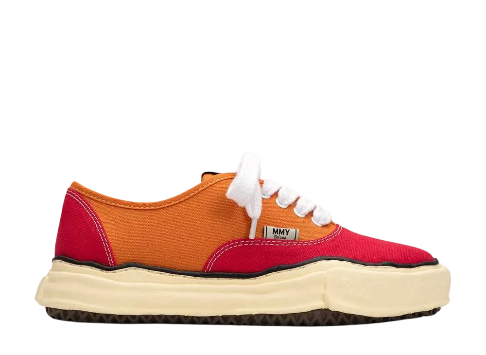 メゾンミハラヤスヒロ ベイカー OG VL ソール キャンバス ロートップ スニーカー "レッド/オレンジ" (A13FW739)