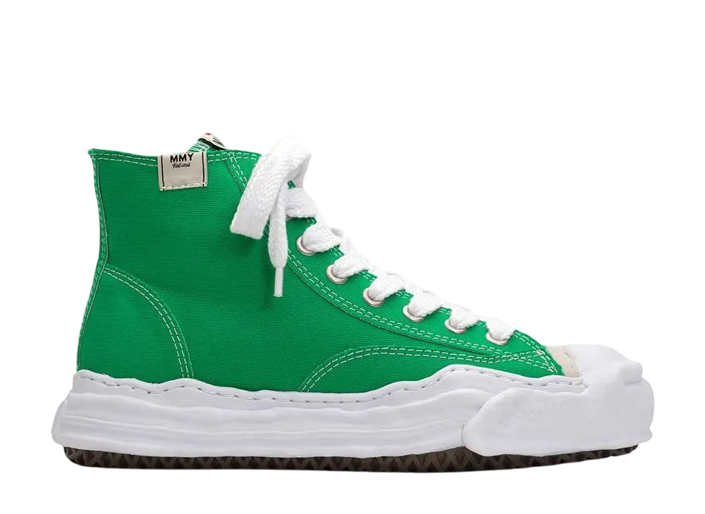 メゾンミハラヤスヒロ ハンク OG ソール キャンバス ハイトップ スニーカー "グリーン" (A05FW701)