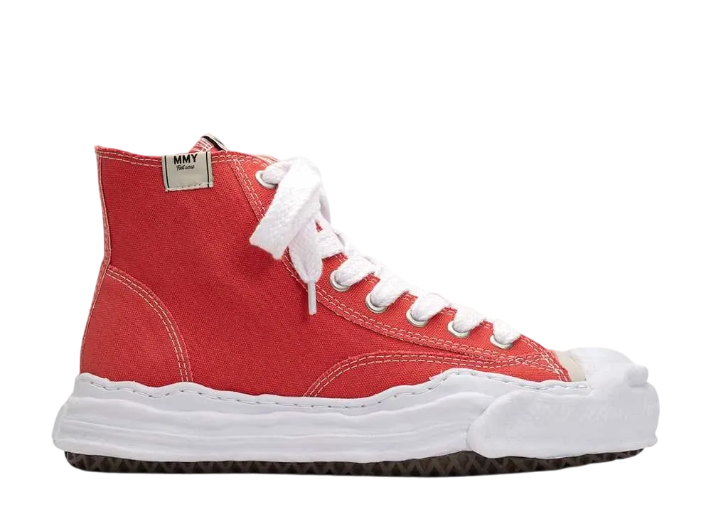 メゾンミハラヤスヒロ ハンク OG ソール キャンバス ハイトップ スニーカー "オレンジ" (A05FW701)