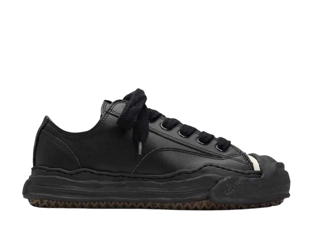 Maison MIHARA YASUHIRO HANK OG Sole Leather Low-top Sneaker "Black/Black"