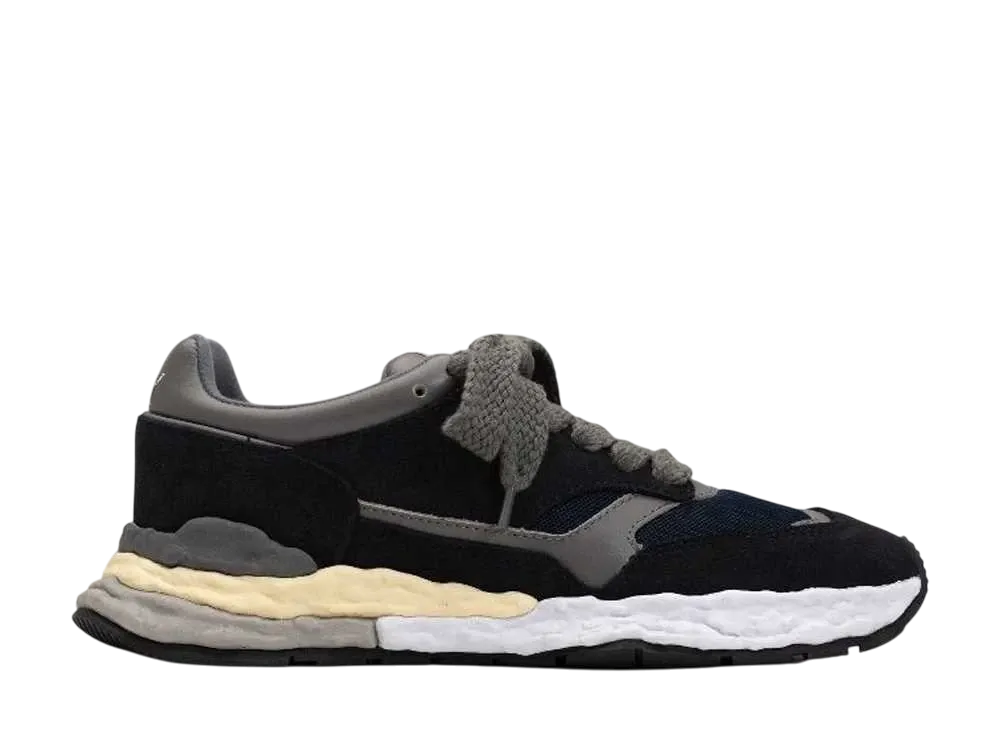 Maison MIHARA YASUHIRO GEORGE OG Sole Mix Material Low-top Sneaker "Navy"