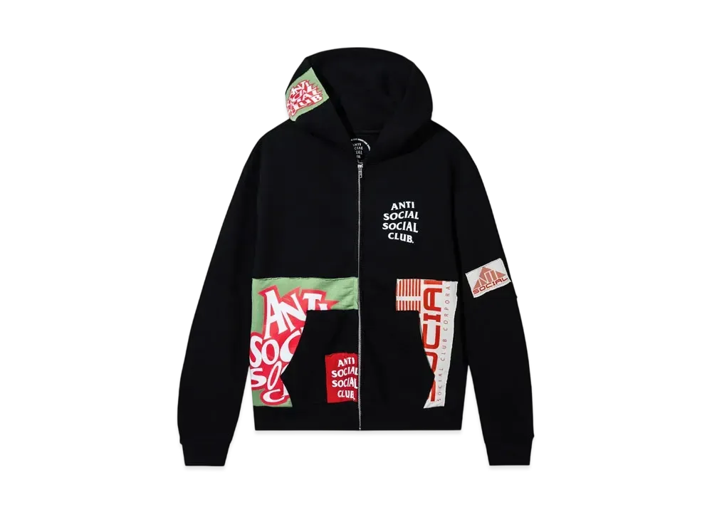 ANTI SOCIAL SOCIAL CLUB Patchwork Hoodie "Black"