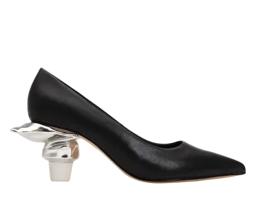 Maison MIHARA YASUHIRO Women's Toothpaste Heel Pump "Black"