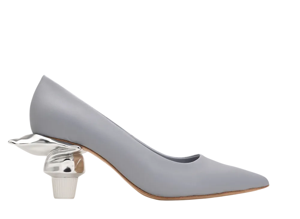 メゾンミハラヤスヒロ ウィメンズ トゥースペースト ヒール パンプ "ブルー" (B12FW705)