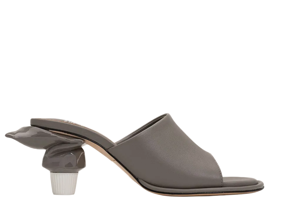 メゾンミハラヤスヒロ ウィメンズ トゥースペースト ヒール サンダル "グレー" (B12FW706)