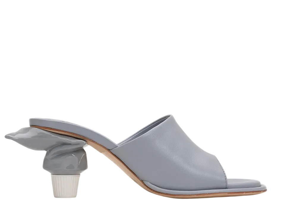 メゾンミハラヤスヒロ ウィメンズ トゥースペースト ヒール サンダル "ブルー" (B12FW706)