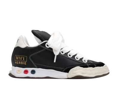 Maison MIHARA YASUHIRO HERBIE PUFFER OG Sole Leather Low-top Sneaker "Black"
