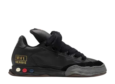 Maison MIHARA YASUHIRO HERBIE PUFFER OG Sole Leather Low-top Sneaker "Black/Black"