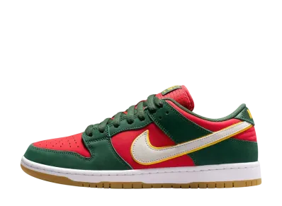 ナイキ SB ダンク ロー PRM "シアトルスーパーソニックス/ファー アンド ファイヤーレッド"