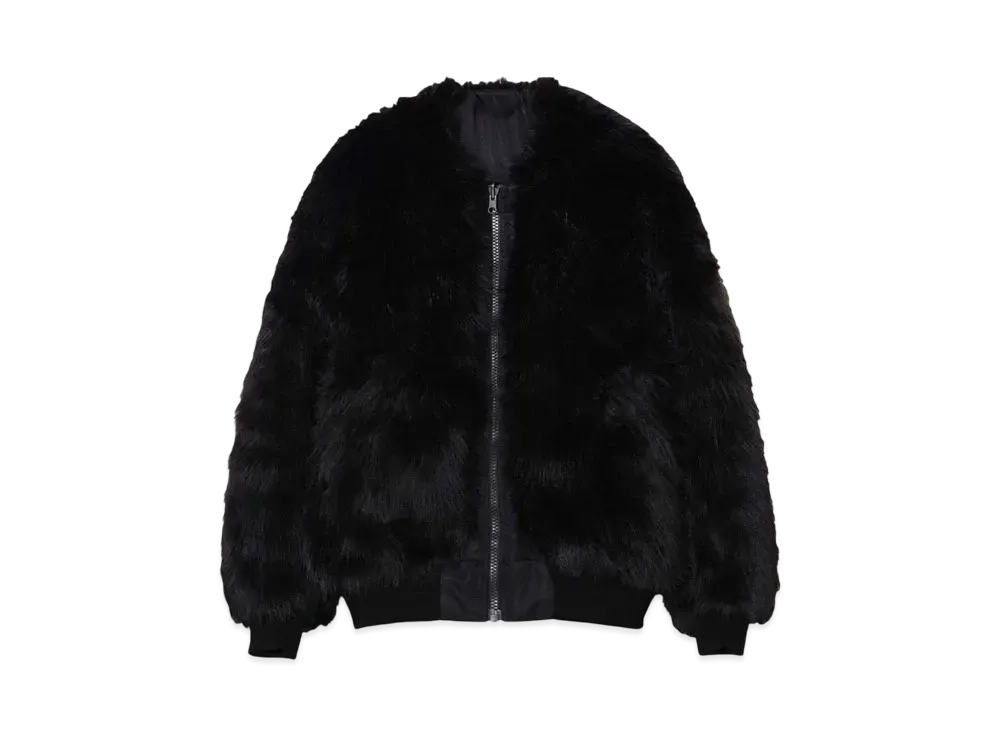 MAGIC STICK Notorious Lux Fur Bommer Jacket "BLACK FOX"