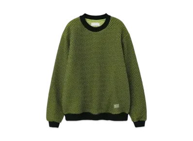 MAGIC STICK Predator Mesh Crew Sweat "GREEN x BLACK"