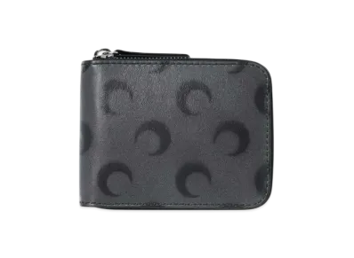 Marine serre AOM SCREENPRINT LEATHER WALLET "ANTHRACITE"