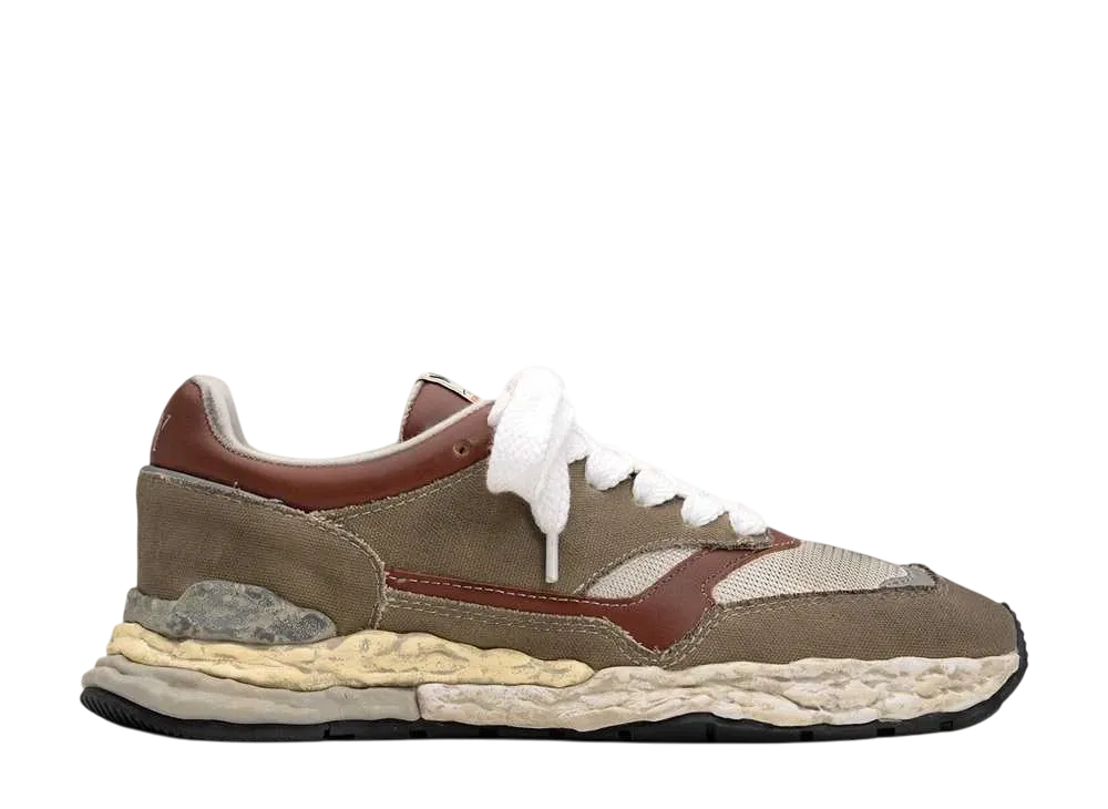 メゾンミハラヤスヒロ ジョージ OG ソール ミックス マテリアル VL ロートップ スニーカー "ブラウン" (A12FW709)