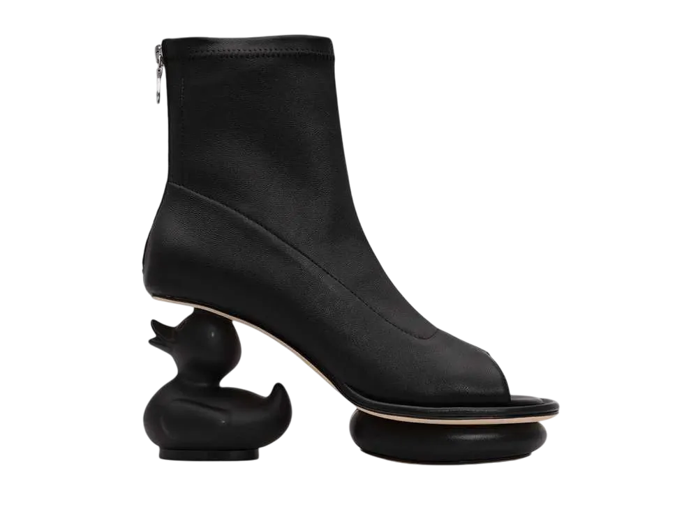 メゾンミハラヤスヒロ ウィメンズ ダック ヒール ブーツ "ブラック" (B12FW709)