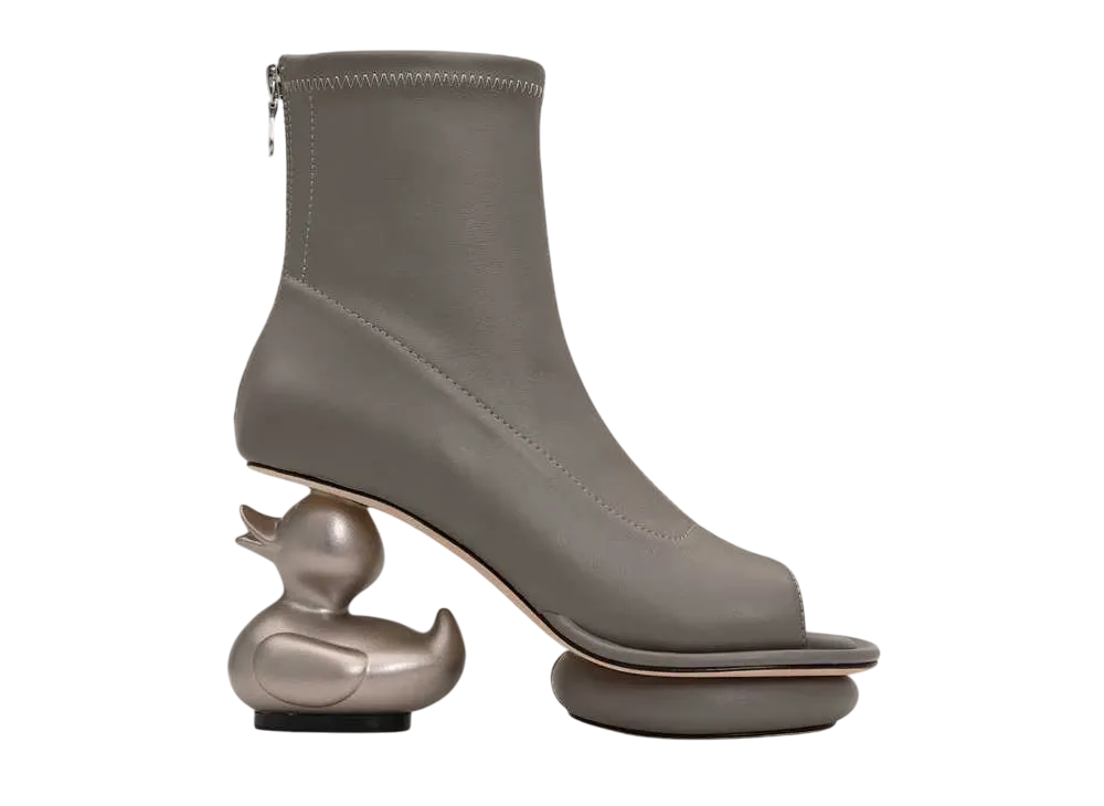 メゾンミハラヤスヒロ ウィメンズ ダック ヒール ブーツ "グレー" (B12FW709)