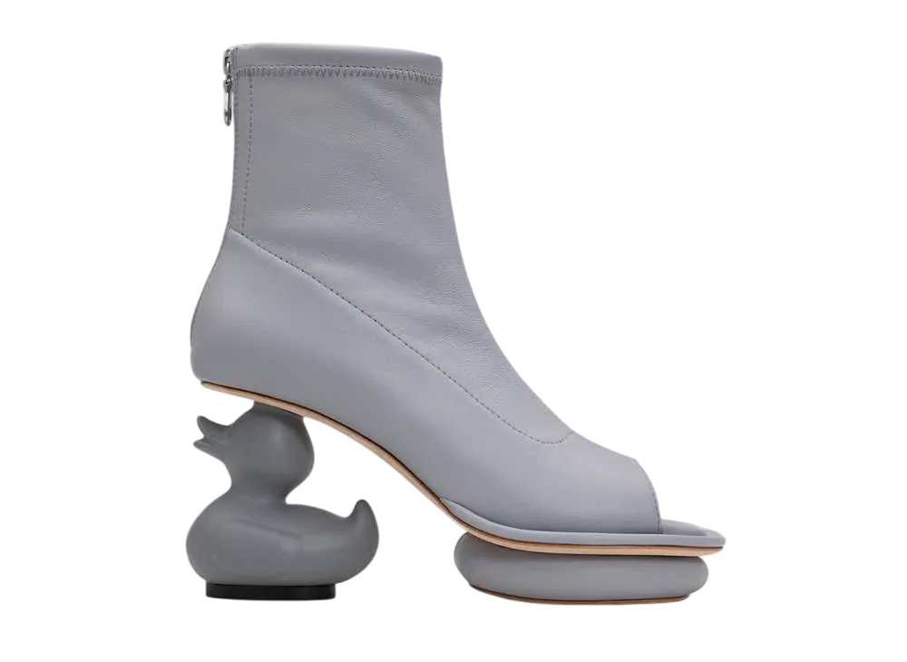 メゾンミハラヤスヒロ ウィメンズ ダック ヒール ブーツ "ブルー" (B12FW709)