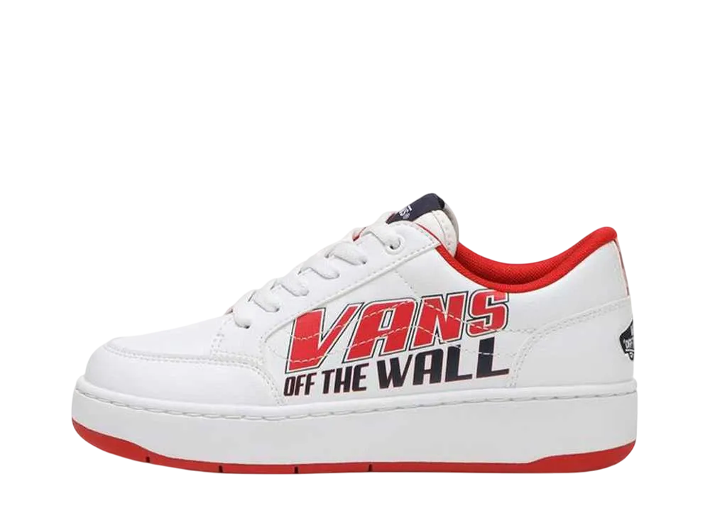 バンズ ウィメンズ キャノーラ ロゴ プラット "ホワイト/レッド" (V2940 LOGO PLT)