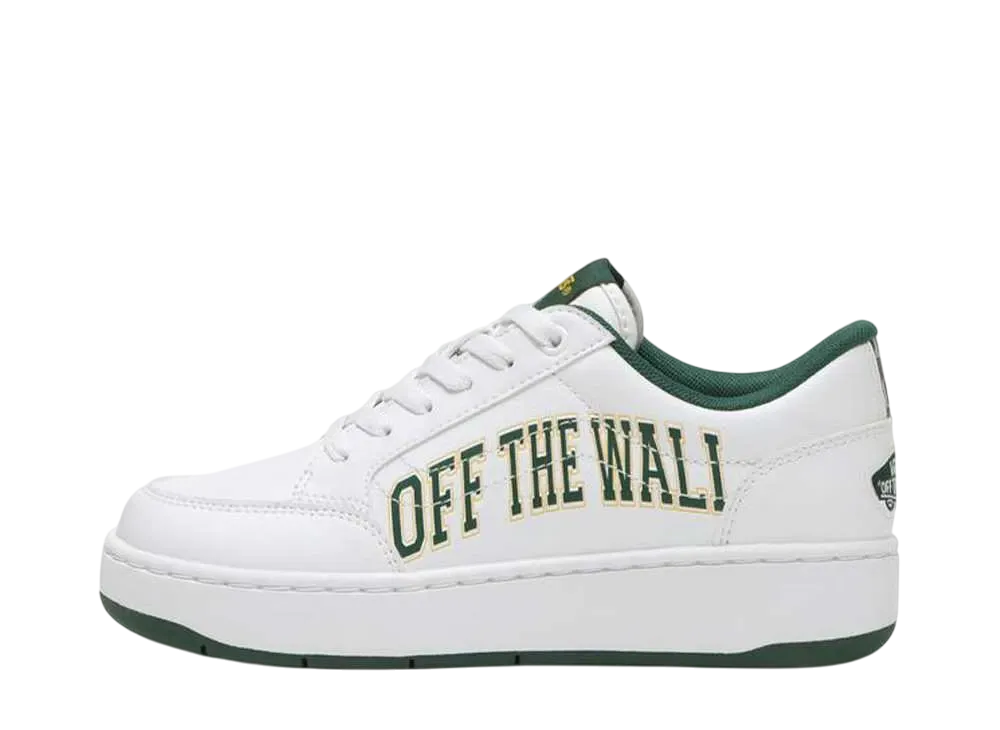 Vans Women's Canora Logo Plat "White/Green" (V2940 LOGO PLT)