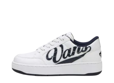 Vans Women's Canora Logo Plat "White/Navy" (V2940 LOGO PLT)