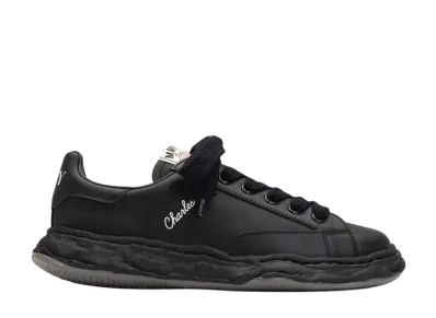 Maison MIHARA YASUHIRO CHARLES OG Sole Leather Low-top Sneaker "Black/Black"