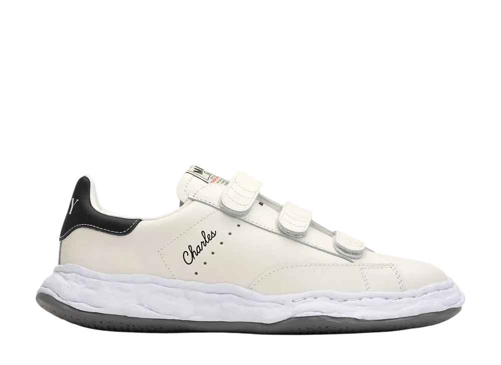 メゾンミハラヤスヒロ チャールズ OG ソール レザー ロートップ ベルクロ スニーカー "ホワイト" (A12FW702)