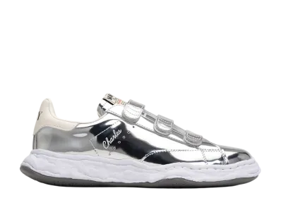 Maison MIHARA YASUHIRO CHARLES OG Sole Leather Low-top Verclo Sneaker "Silver"