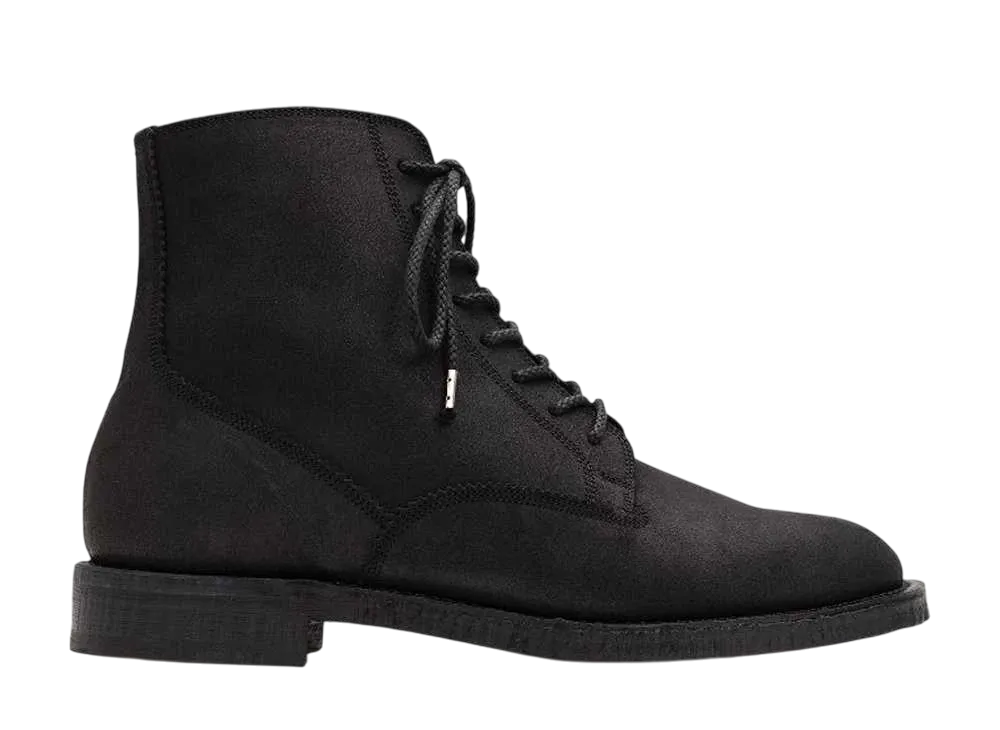 メゾンミハラヤスヒロ スウェード ダービー ブーツ "ブラック" (D09FW904)