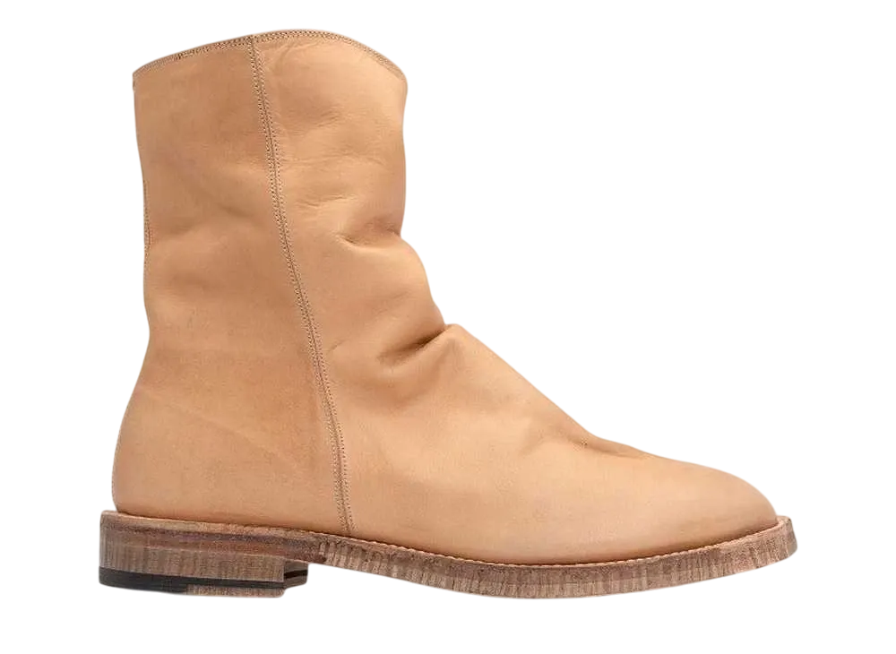 メゾンミハラヤスヒロ ウィンクルド レザー ブーツ "ナチュラル" (D09FW908)