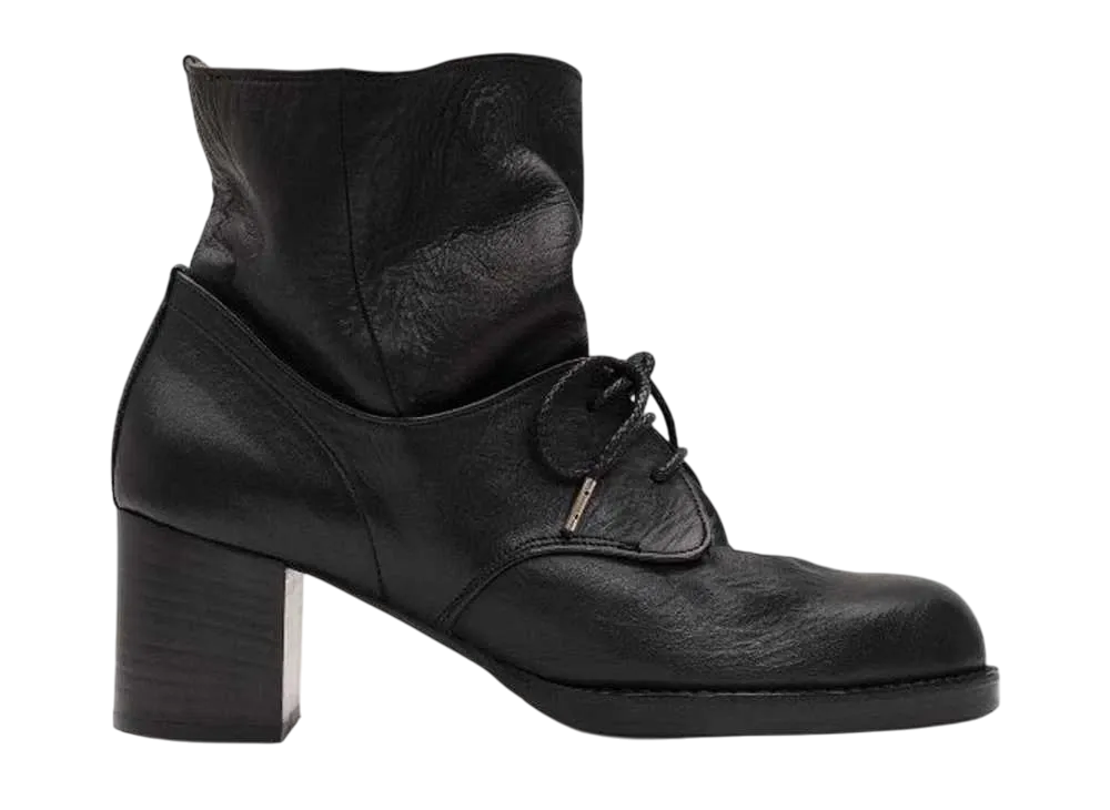 メゾンミハラヤスヒロ ウィメンズ ダブル レザー ブーツ "ブラック" (E11FW910)