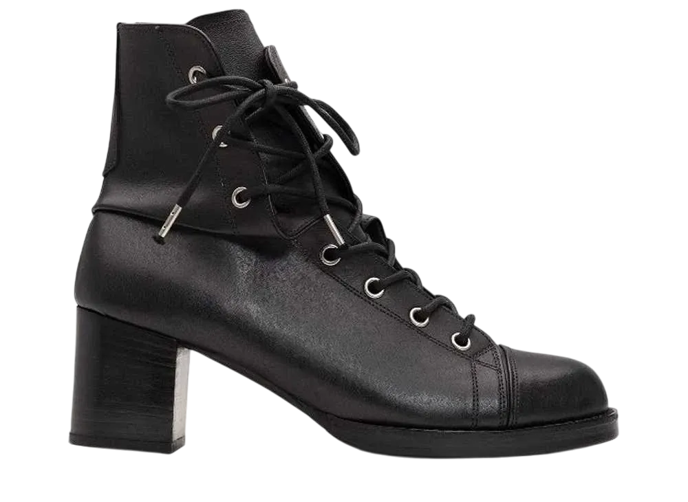 メゾンミハラヤスヒロ ウィメンズ ツイステッド レザー ブーツ "ブラック" (E11FW912)