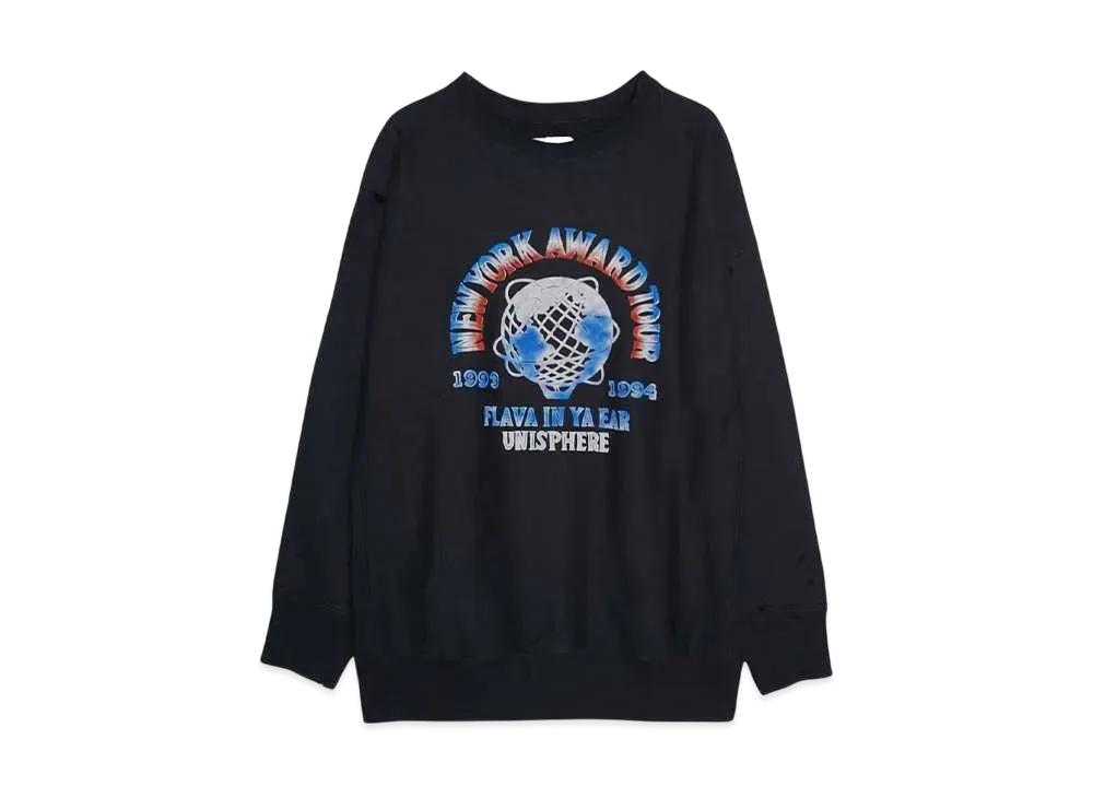 BOW WOW UNISPHERE SWEATSHIRTS "BLACK DAMAGED"